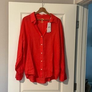 Lilly Pulitzer Vibrant Red Shirt